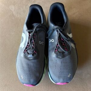 On Cloudmonster 2 On Running Men’s Athletic Shoes in Gray with Mint Accents